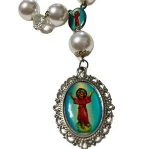 Child Jesus Pearl Charm Bracelet